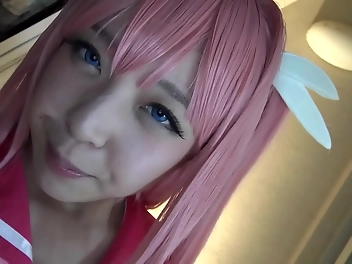 Prepare Yourself for a Luscious Japanese Cosplayer with Enchanting Pink Hair and an Alluring Magical Body