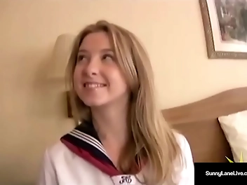 JAV Porn Video: Alluring American Sunny Lane s Wet Pussy Noodled by Horny Asian