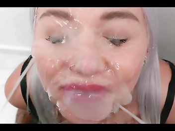 JAV Goddess Marylin Sugar Takes on a Monster Load in SOS Blowjob Cumshots Everywhere!