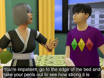 Asian MILF Helps Her Son With A Small Penis Fulfill His Dream Of Losing Virginity In A Sick Way