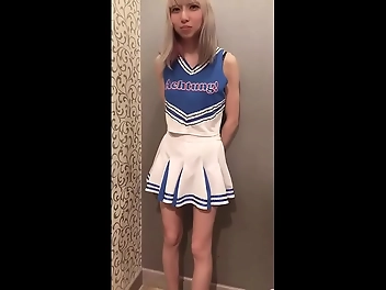 JAV Idol Mayuka s Cheer Girl Part 2: Blowjob Standing Doggy Style with Vaginal Cumshot in Bed - POV