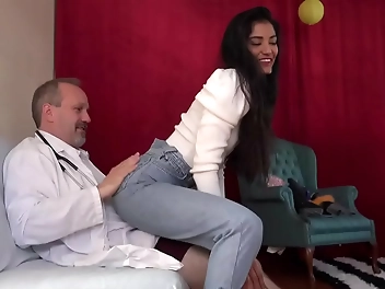 I understand what you desire Sir! Let me serve you with pleasure! An alluring Japanese enchantress receives doggystyle check-ups and gets greenlight for creampie in this JAV video