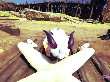 JAV hottie Ganyu gets fucked from POV blows him swallows his creampie