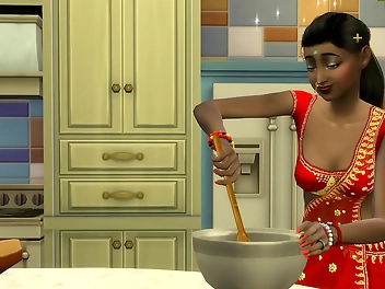 Sultry Indian Step-Mom Seduces Her Two Sons in a Steamy Threesome