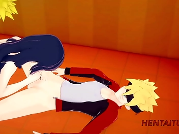 Naruto and Boruto s Threesome with Hinata - Multiple Cums in MILF s Mouth and Pussy!