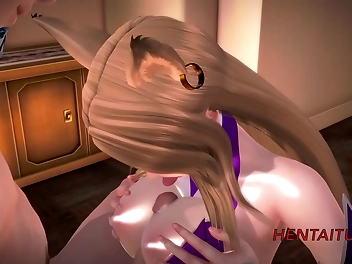 JAV Hentai League of Legends: Ahri s Sultry Handjobs Boobjobs and Fucking 3D Scene