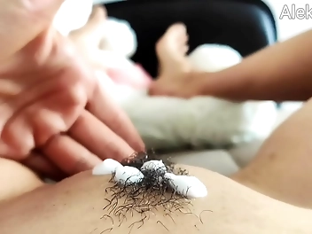 JAV Slut Reveals Juicy Hairy Pussy in Steamy Solo Show