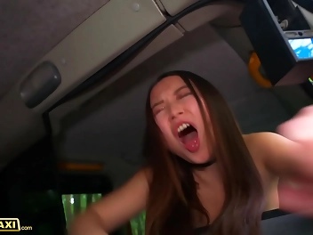 Savage Slut Yiming Sucks and Saves Cock after a Messy Cab Ride