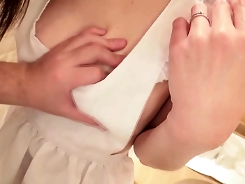 Naughty MILF Yuriko Hosaka s Seductive Apron Striptease