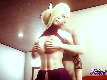 Luscious Ino Gives Mind-Blowing Fingering and Blowjob Swallows Cum with a Smile - Naruto Hentai Porn