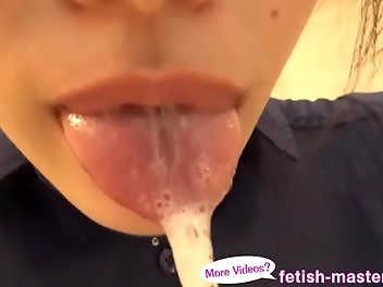 Japanese Asian Cuties Endless Tongue Play - Fetish Handjobs & Nose Licking