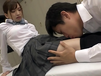 Japanese Senior Basketball Club Girl in Super Mini-Skirt Teases Your Dick in Locker Room