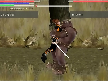 JAV Sensation: Aya s Cute Hentai Ryona with Monster Men in The Hounds of the Blade