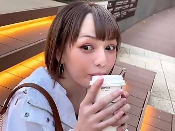 JAV Izakaya Sign Girl s Shortcut: Hot Kansai College Girl with Naughty Nature Captivates with Her Good Energy and Raw Sexuality in Hotel Room