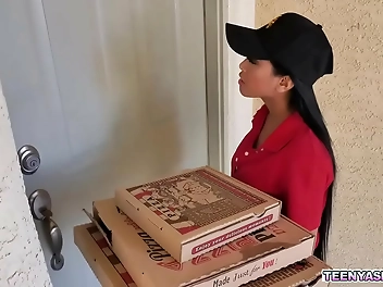 Unleash Your Fantasies with This Steamy JAV Scene of Two Horny Teens Fucking a Sexy Asian Delivery Girl!