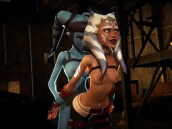 Wild Star Wars Fanfiction Comes to Life: Futa Aayla Secura Pounds Ahsoka Tano s Asshole with Cream!
