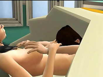 JAV Slut Sister Fucks Her Nerdy Step Brother after He Licks Her Wet Pussy