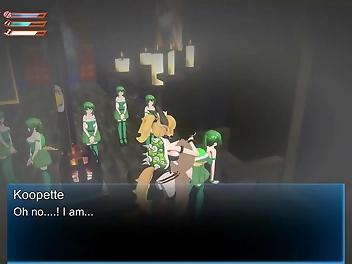 JAV Goddess Bowslette Seduces Koopette with Pegging Femdom Strap-on THREESOME