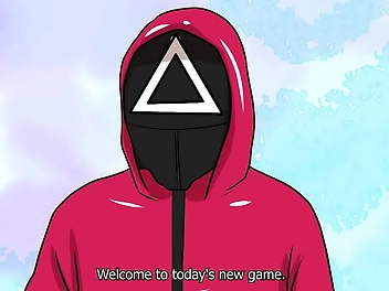 Squid Game Revenge - Watch a Masked Man Go Wild for a Hot Teaser Girl!