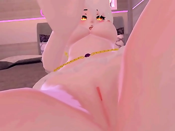 Japanese VRchat Hentai: Luscious Angel Sits on Your Face Moaning Uncontrollably