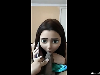 My Hot Girl Gives Me a Blowjob while Talking on the Phone with Her Husband – NTR JAV