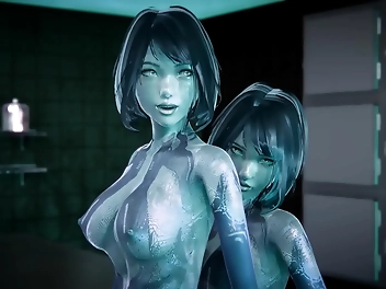 Satisfy Yourself with Hot Futanari Action in Halo Cortana Selfcest Blowjob and Sex