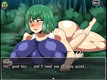 JAV Enchantress Yuka Gets Fucked in the Forest Pond by the Shard of the Yokai: ONLY in PornPlay Hentai Game Ep11 with Sexy Swimsuit!