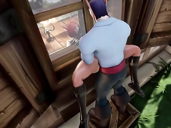 Catch Me If You Can! Elf Thieving Slut Gets Stuck on a Window Whorecraft Adventure!