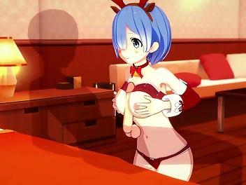 JAV Enchantress Rem Rides Cock and Gets a Creampie for Christmas: Kinky Japanese Ride like Never Before!