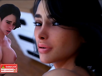 Outrageously Seductive Milf Linda with Enormous Boobs and Juicy Ass Seduces Stepson in Milfy City