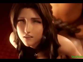Get Behind Me Aerith! Enjoy Full Uncensored Animation!