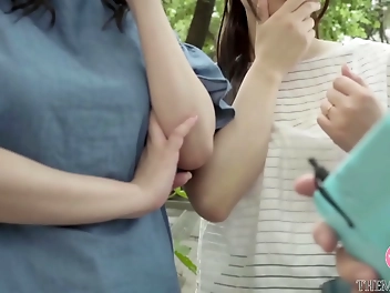 Horny Manami Dacchu s Nakadashi Threesome with Mature Men Shibuya s Squirting Alarm in Flood!