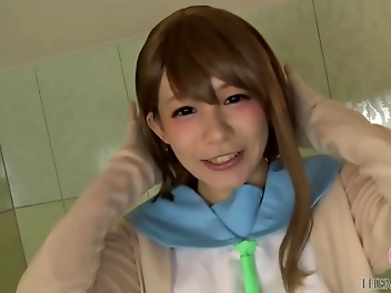 Busty High School Student Gives Devilishly Erotic Blowjob in Hentai Cosplay