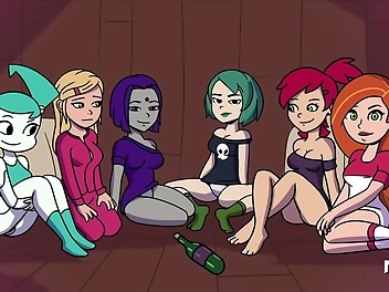 Pajama Party E1 - CampPinewood - Prepare for the Ultimate Slumber Party with Luscious Lingerie-Clad Enchantresses!