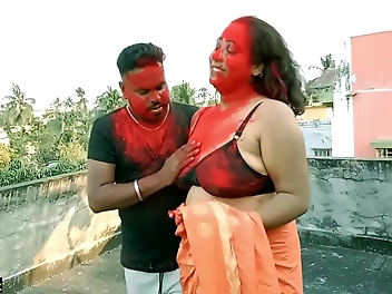 Luscious 18-Year-Old Tamil Stunner Hardcore Sex with Two MILF Bhabhis- A Must-Watch Threesome Scene