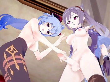 Fcking Awesome! Genshin Impact - Ganyu s Cream Pie by Futanari Goddess Keqing