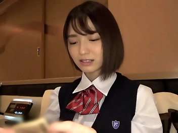 JAV Slut-Wame Chan: Pure Innocent Girl Gets Fucked by Old Man for Money (Slender Neat Short Hair Cut)