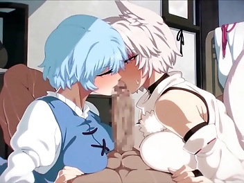 Two Japanese Enchantresses Sucking a Massive Hard Rod: A JAV Masterpiece!