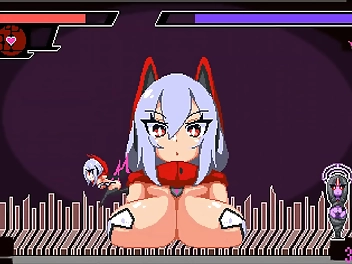 Busty Enchantress Transforms into a Giant Cock-Sucking Machine in Hentai Fight Game