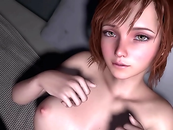 Just Look at These Stunning Big Boobs on This Adorable Petite Girl in a 3D POV Porn Video!