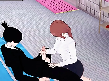 JAV KOIKATSU Chainsaw Man hentai videos with luscious enchantress seduce slut for hot sex blowjobs handjobs and orgasmic handjobs