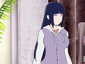 luscious Japanese enchantress Hinata getting a mind-blowing blowjob and handjob from Naruto - Uncensored JAV
